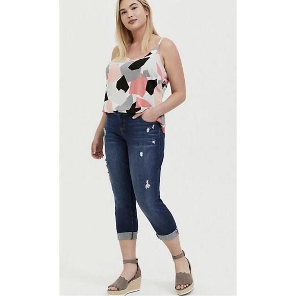 Torrid Essential Multi-Color Geometric Print Tank Top 1X (14/16) - Picture 6 of 9